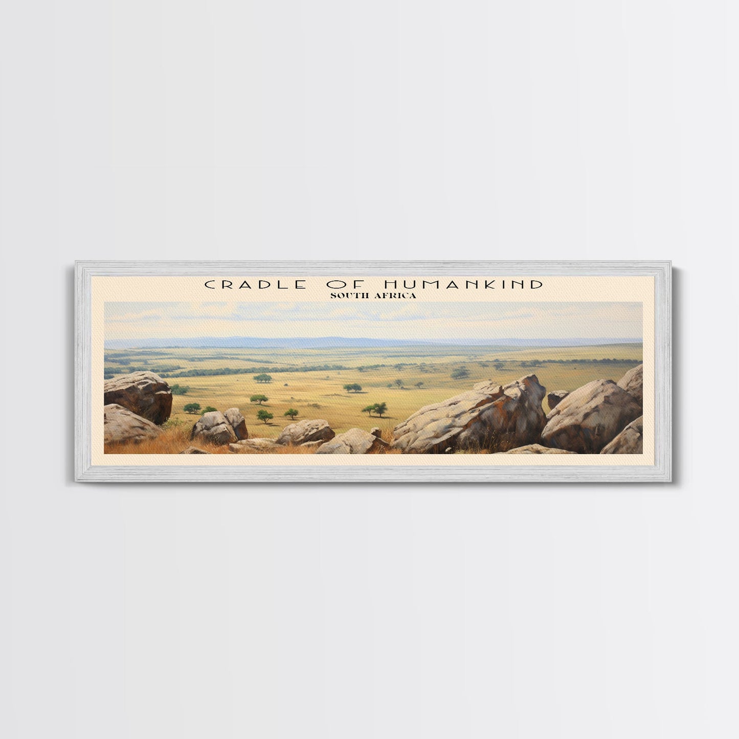 Cradle of Humankind Travel Poster Print, Framed Canvas Print, COUNTRY Travel Art, Wood Framed Art, Wall Hanging, Home Decor