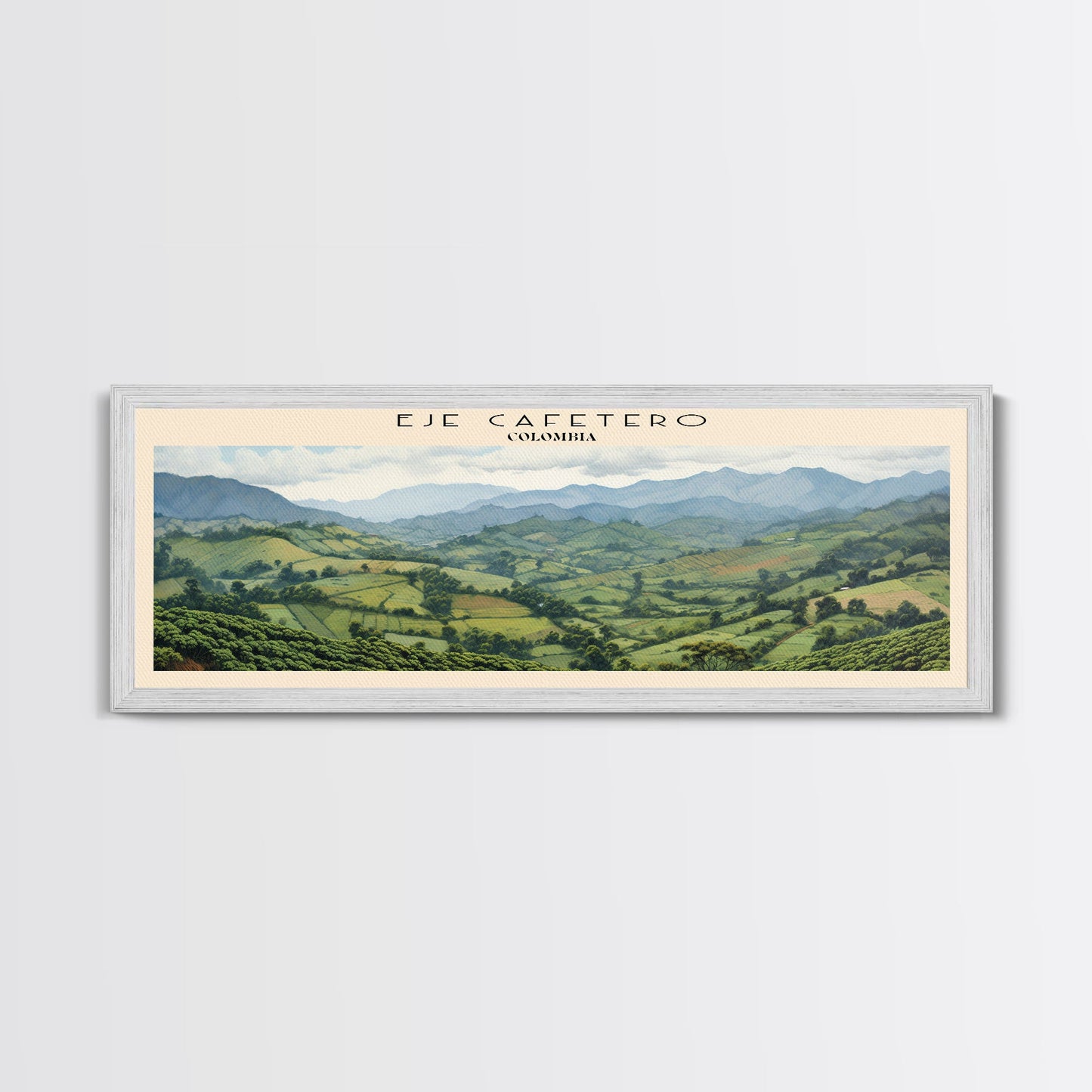 Eje Cafetero COUNTRY Travel Poster Print, Framed Canvas Print, COUNTRY Travel Art, Wood Framed Art, Wall Hanging, Home Decor