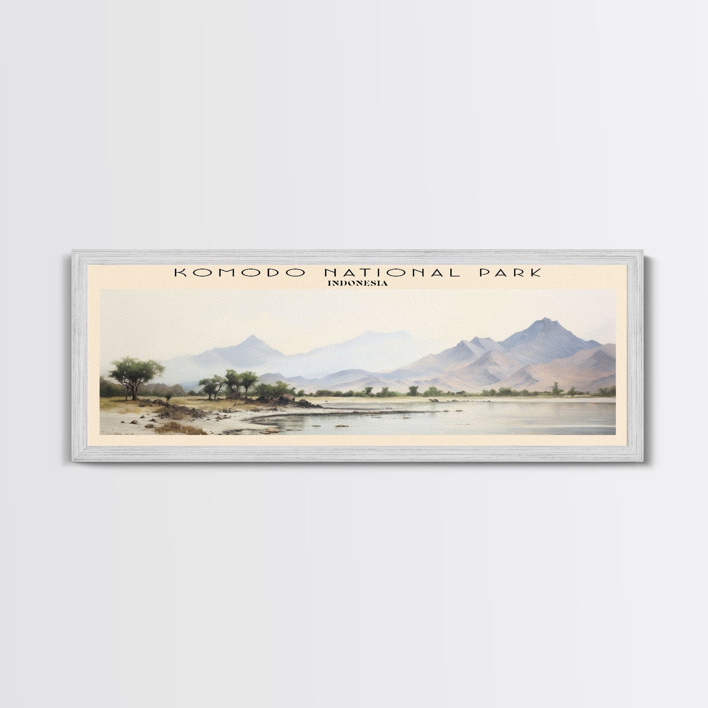 Komodo National Park Framed Canvas Print Travel Poster | Wall Art | Home Decor | Gift For Travel Lover | Wall Hanging | Original Art