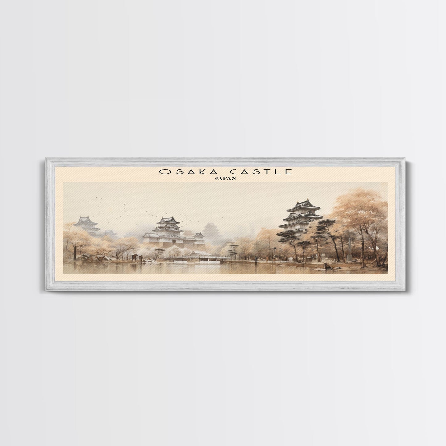 Osaka Castle Travel Print Wall Art, Travel Poster Print, Retro Style COUNTRY Home Decor, Wall Hanging, Travel Gift Idea, Unique Metal Art