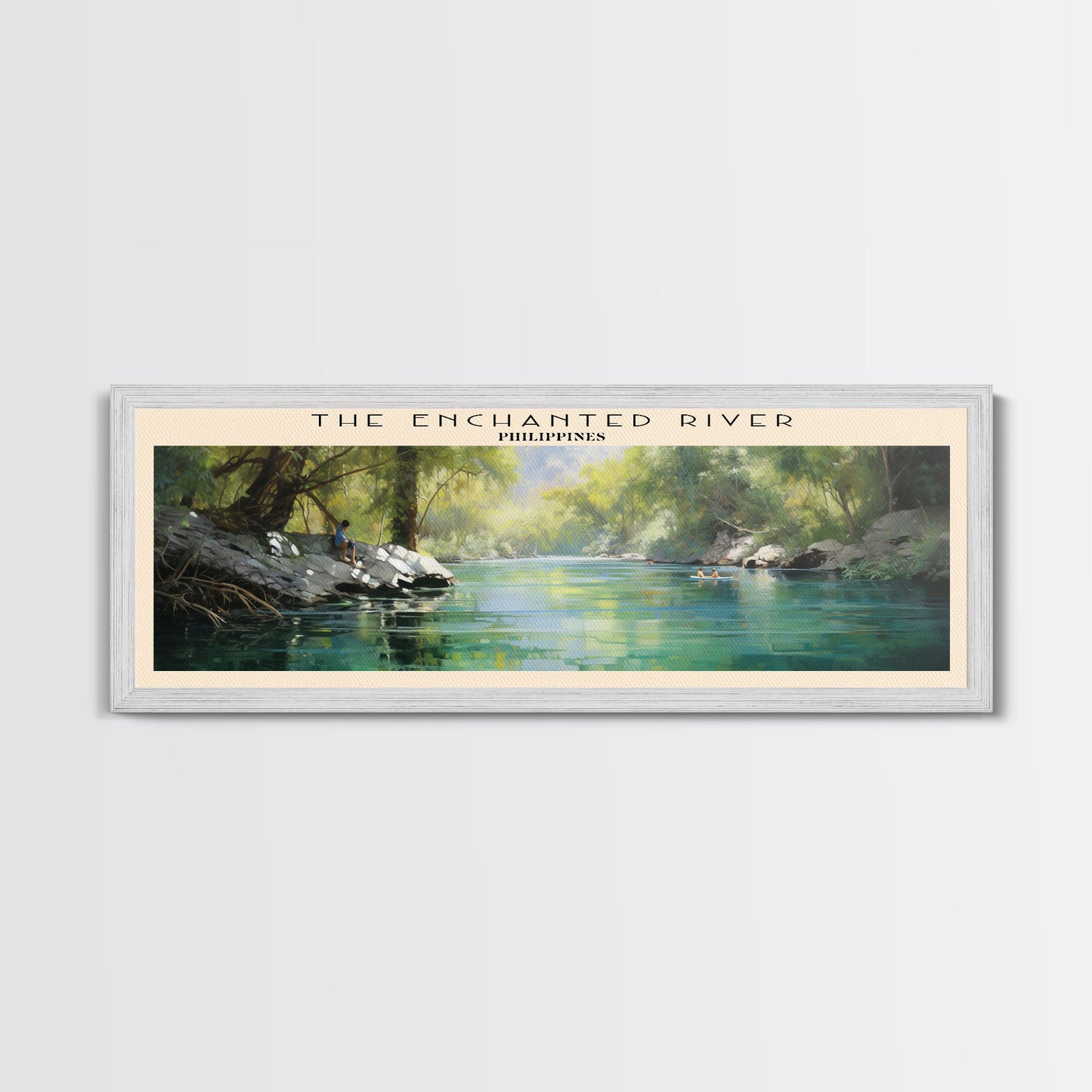 The Enchanted River Travel Print Wall Art, Travel Poster Print, Retro Style COUNTRY Home Decor, Wall Hanging, Travel Gift Idea, Unique Metal Art