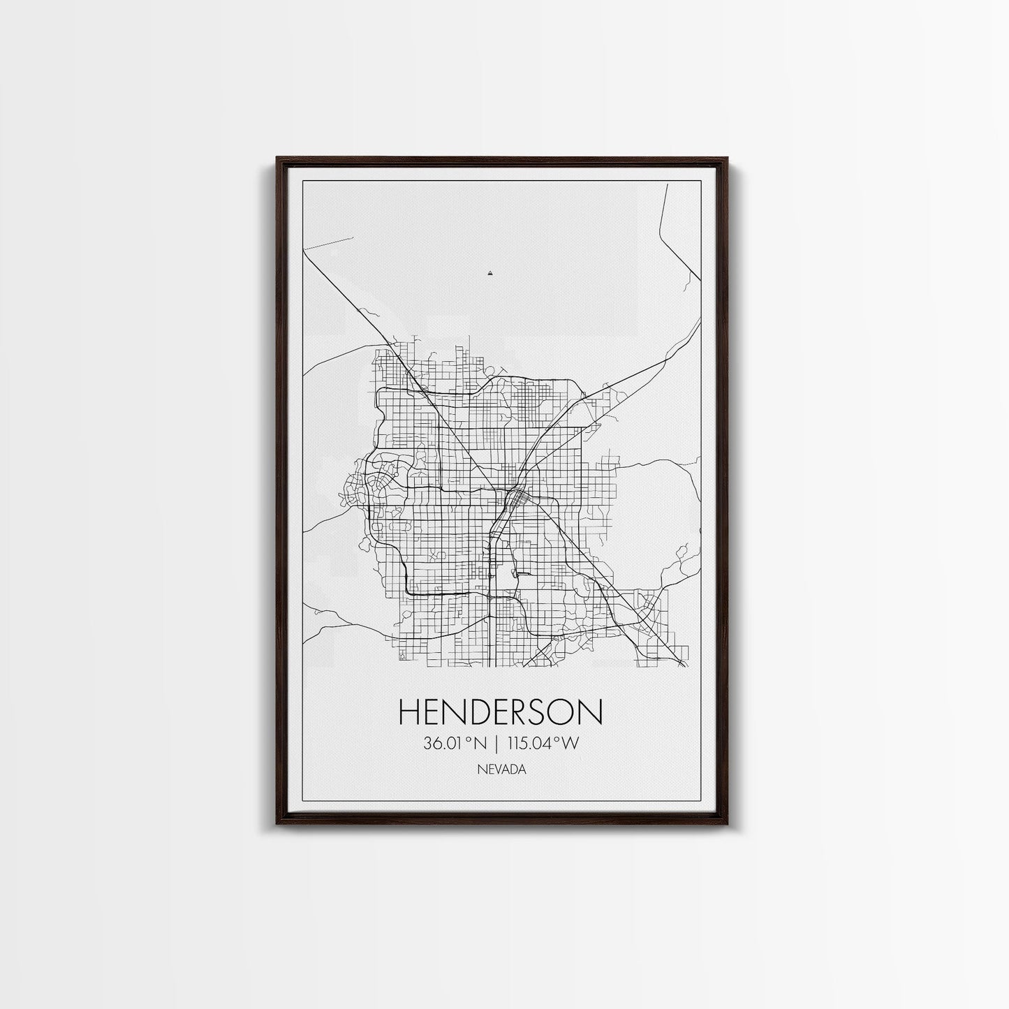 Henderson Street Map, Nevada Map, City Map Art, Minimalist Wall Art, Wall Art, Canvas Print, Gifts For Her, Travel Art, Man Cave Art,