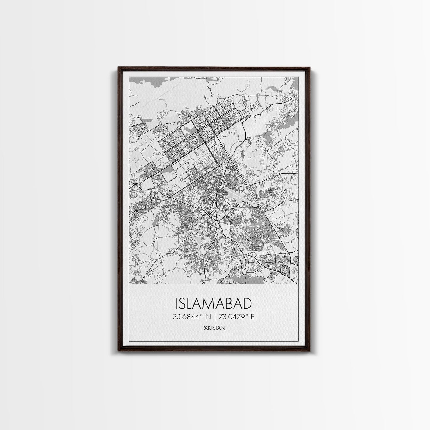 Islamabad Street Map, Pakistan Map, City Map Art, Minimalist Art, Wall Art, Canvas Print, Travel Lover Gift, Living Room Art, Travel Prints