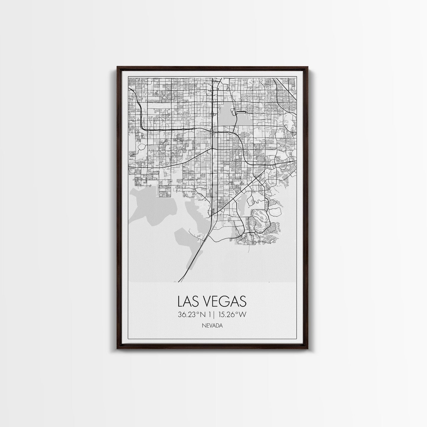 Las Vegas Street Map, Nevada Map, City Map Art, Modern Wall Art, Wall Art, Canvas Print, Travel Wall Décor, Dorm Wall Print, Couples Gift