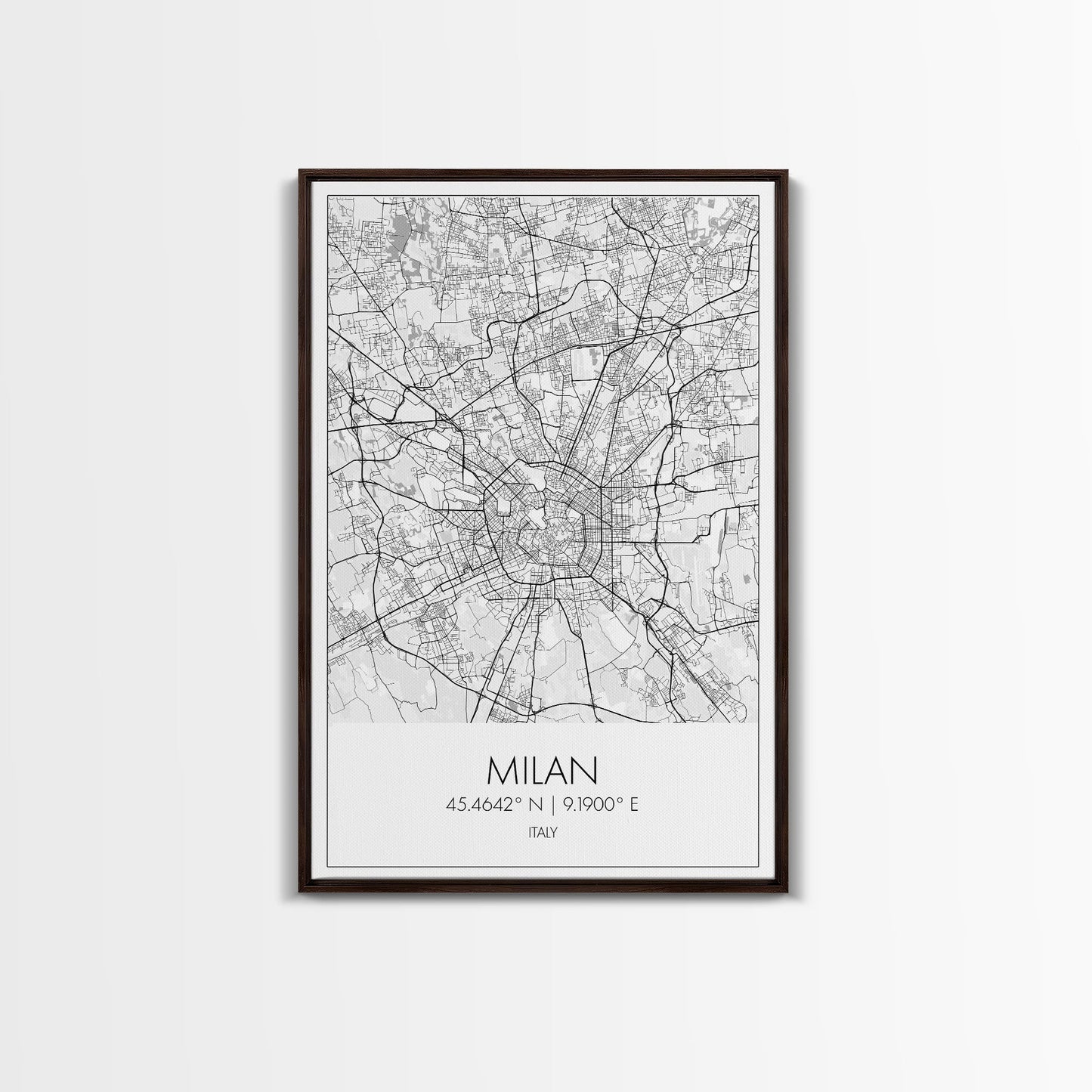 Milan Street Map, Italy Map, City Map Art, Modern Art, Wall Art, Canvas Print, Travel Print, Living Room Wall Art, Gift For Traveler