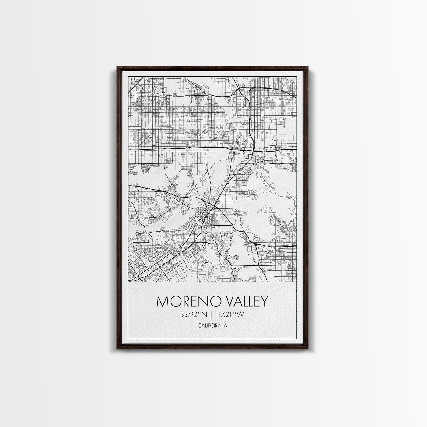 Moreno Valley Street Map, California Map, City Map Art, Modern Art, Wall Art, Canvas Print, Wall Art For Bedroom, Couple Gift, Travel Print