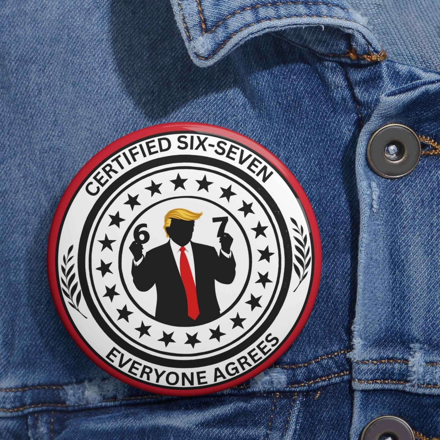Certified Six-Seven Pinback Button
