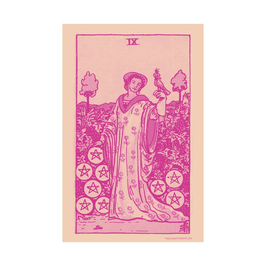 Nine of Pentacles Tarot Card Poster by The Love Witch