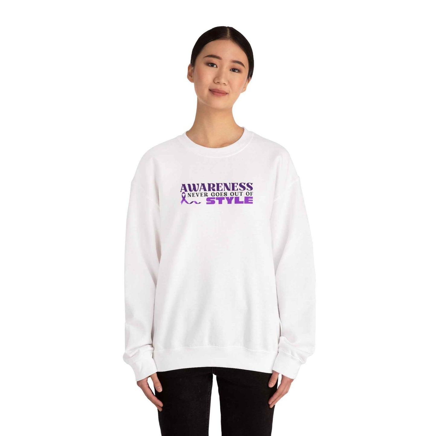 “Awareness Never Goes Out of Style” Embroidered Sweatshirt
