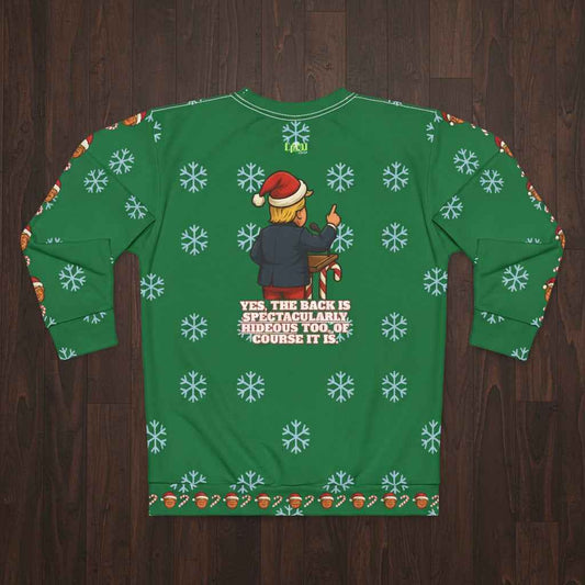 Most Hideous Christmas Sweatshirt – Bombastic Politician Ugly Sweater Parody
