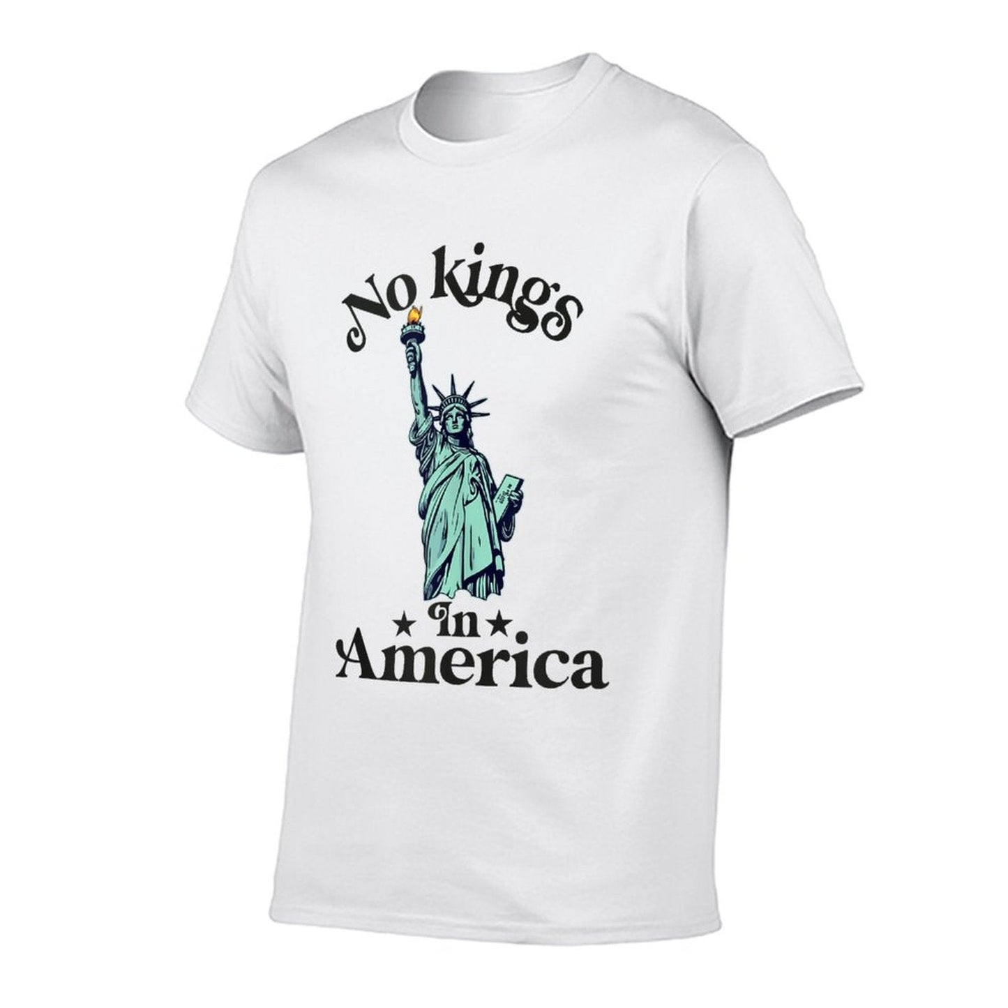 No Kings in America Flag Protest Save Democracy  Heathered Texture T-Shirt