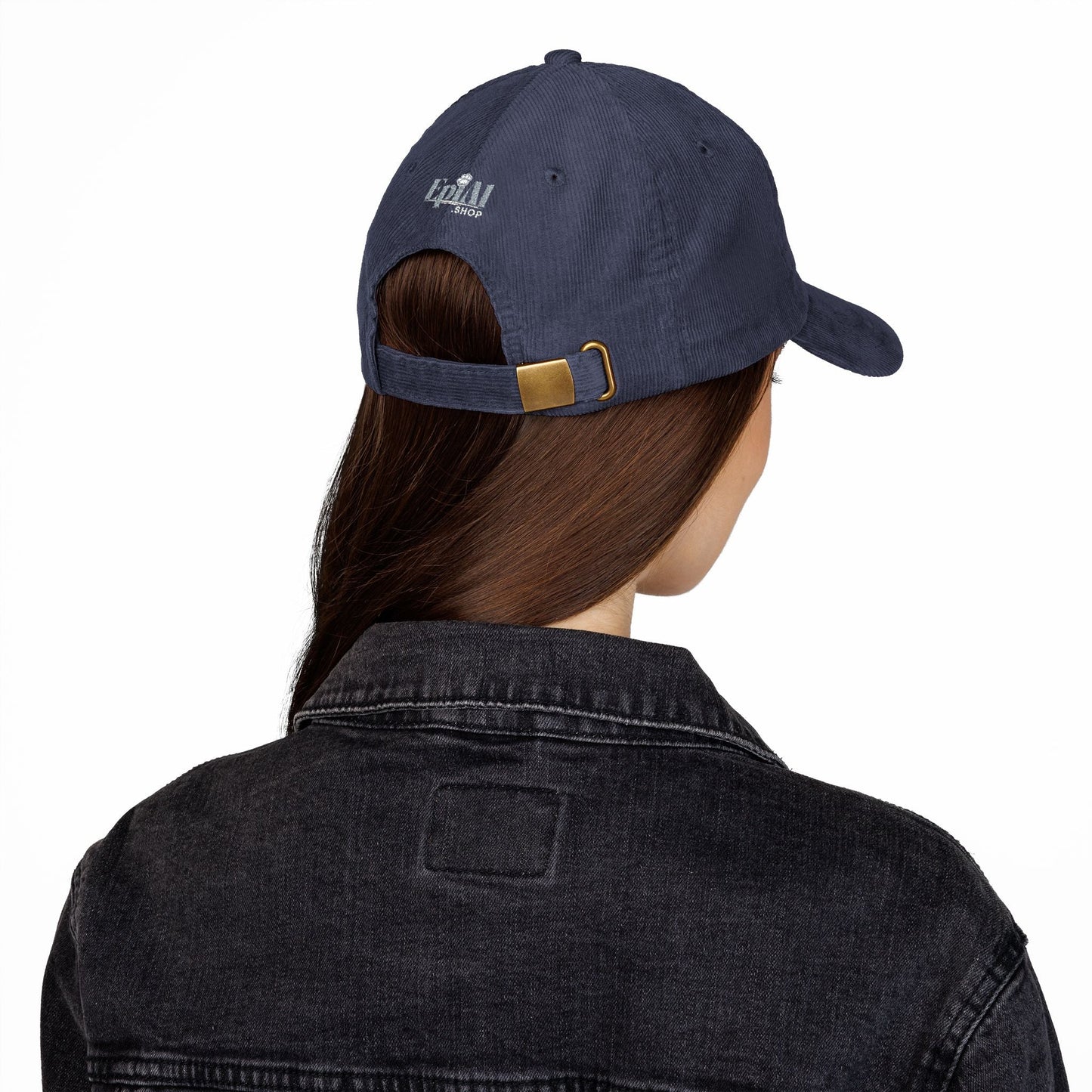 Still Here – Lavender Ribbon Embroidered Corduroy Cap