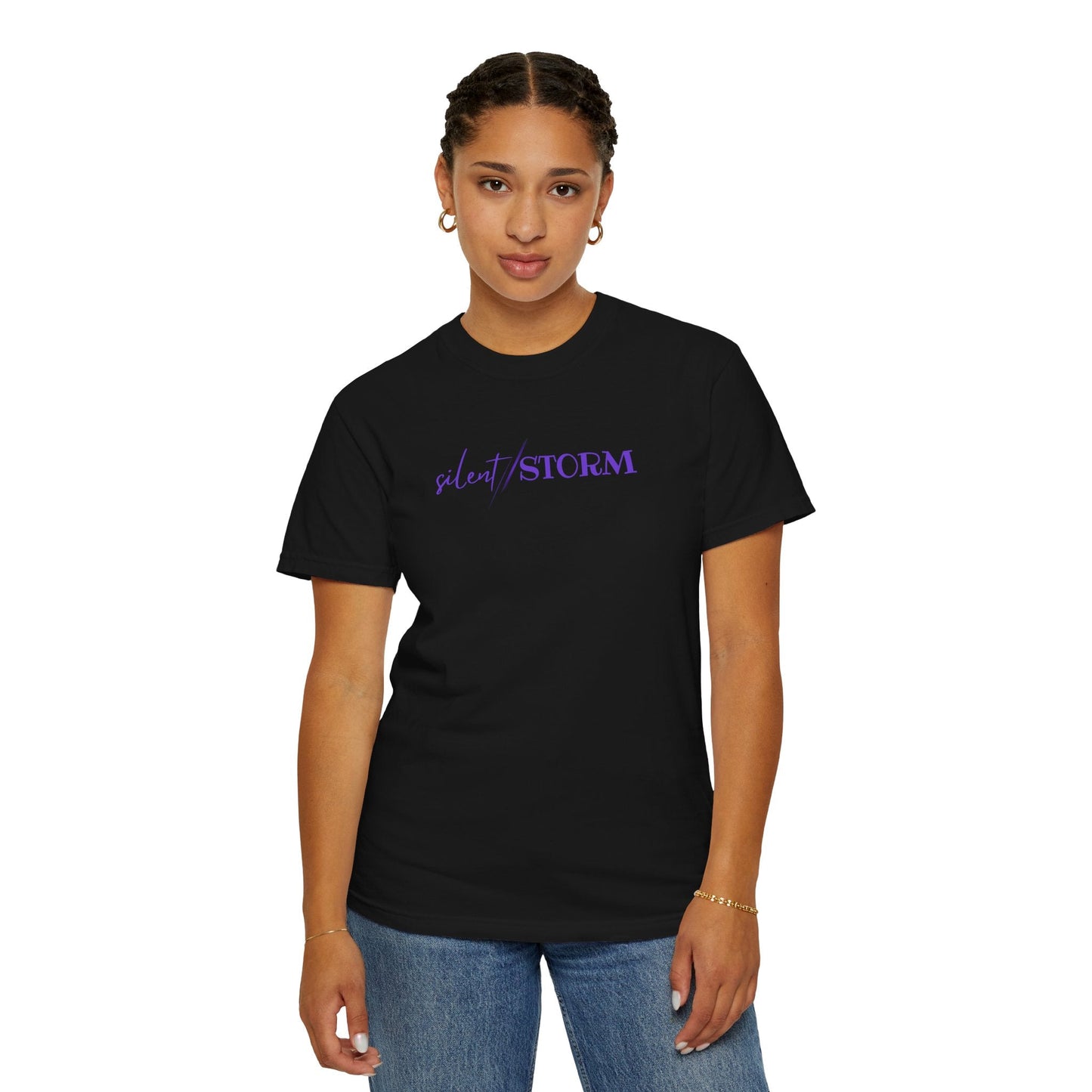 Silent Storm Unisex T-Shirt – Epilepsy Awareness Purple Statement Tee