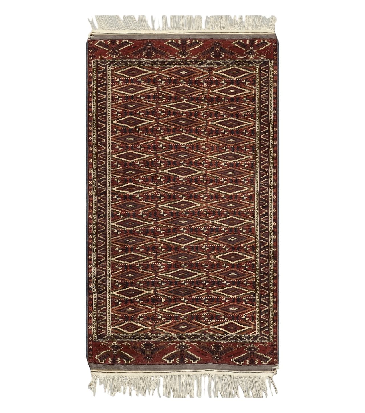 4' X 8' Antique Handmade Russian Bokhara Turkoman Yamud Wool Rug Carpet Nice