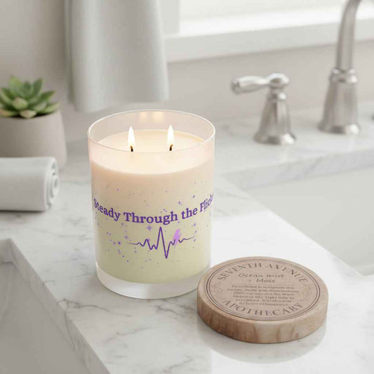 Steady Through the Flicker Candle – Neurostrong Epilepsy Awareness Soy Candle