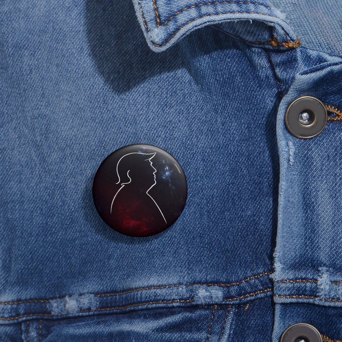Cosmic Silhouette Pinback Button