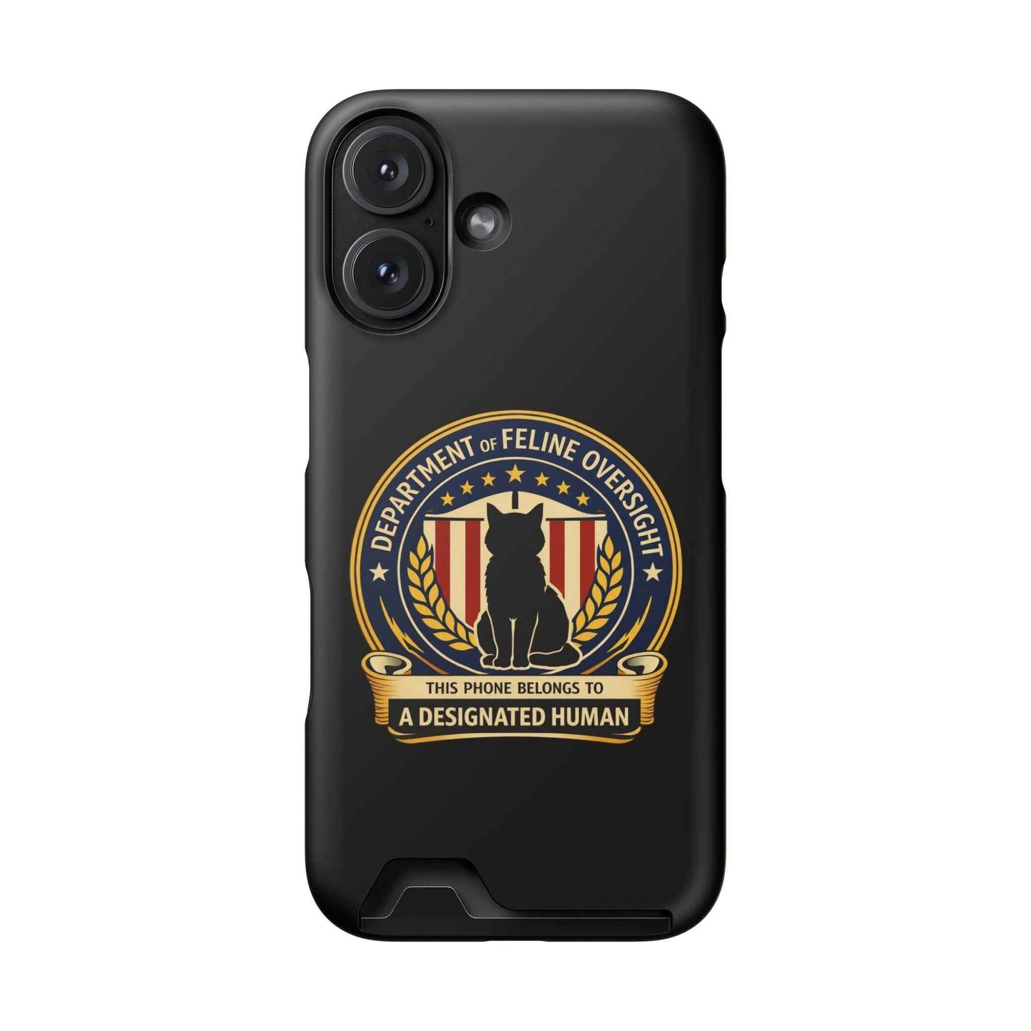 Department of Feline Oversight MagSafe iPhone Case — Designated Human Edition