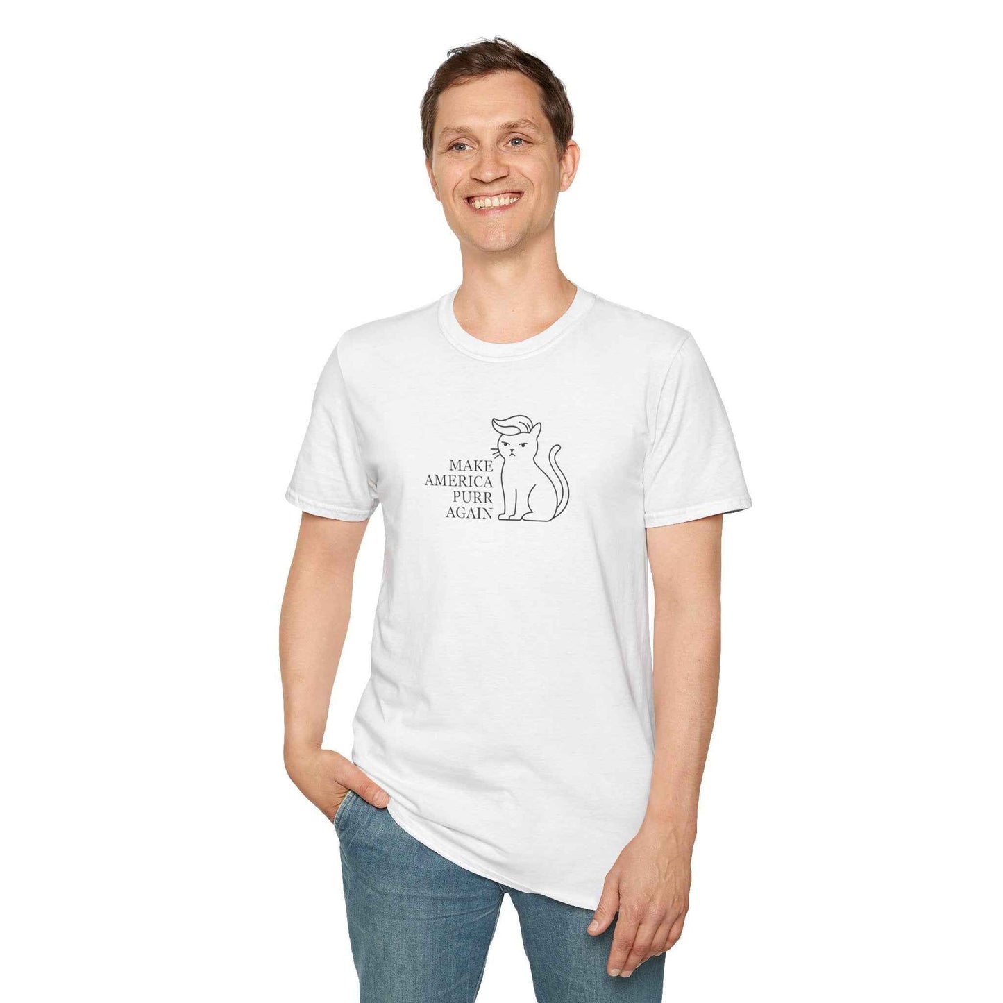 Make America Purr Again T-Shirt – Funny Cat Parody Tee
