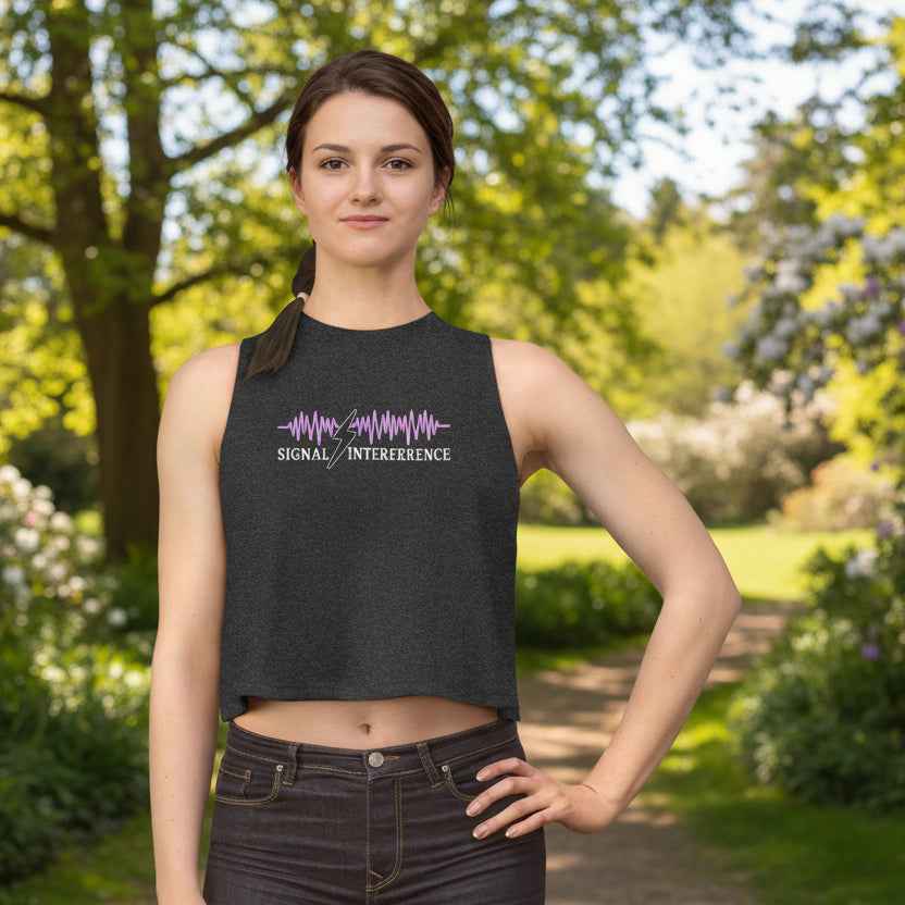 Signal Interference Crop Tank – Neurostatic Edition