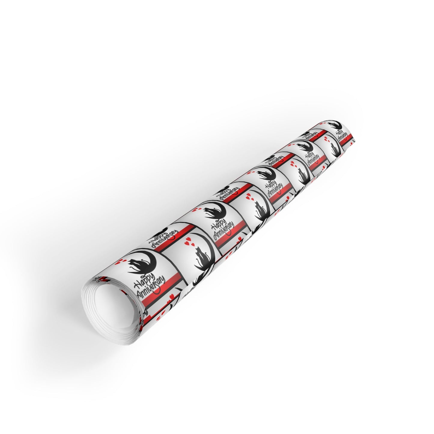 Happy Anniversary Kitties Wrapping Paper Roll - 1pc