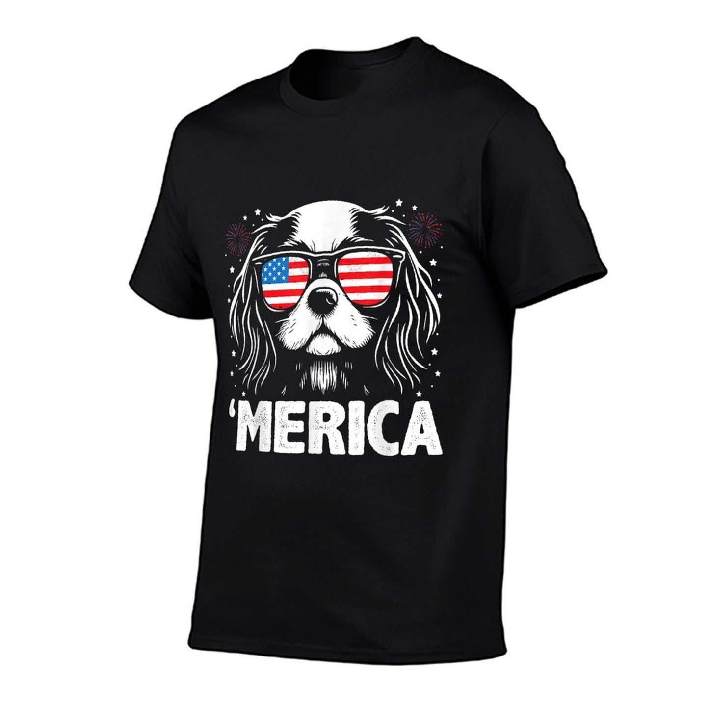 Cavalier King Charles 4th Of July Merica Patriotic Dog  Classic T-Shirt