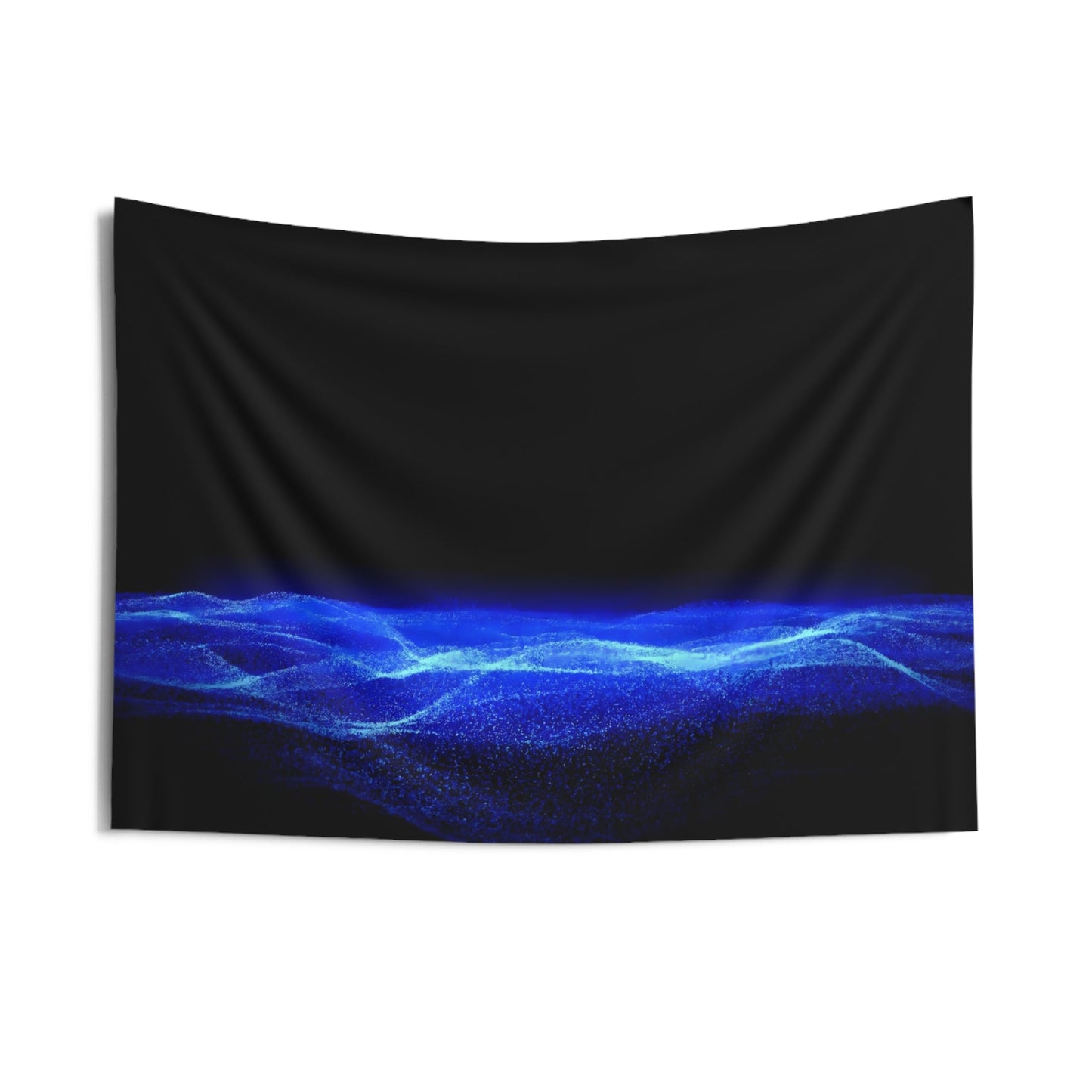 particle flow: endless terrain [spirit glow] art tapestry
