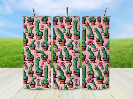 Naughty Cactus 20 oz Skinny Tumbler