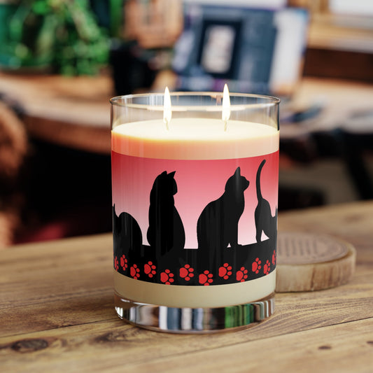 Cat Silhouette Candle | Cozy Cat Lover Soy Candle