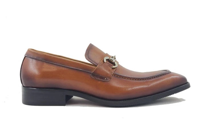 Carrucci Calfskin Loafer - Cognac