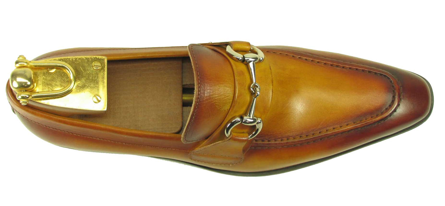 Carrucci Calfskin Loafer - Cognac