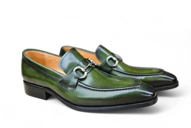 Carrucci Calfskin Loafer - Green