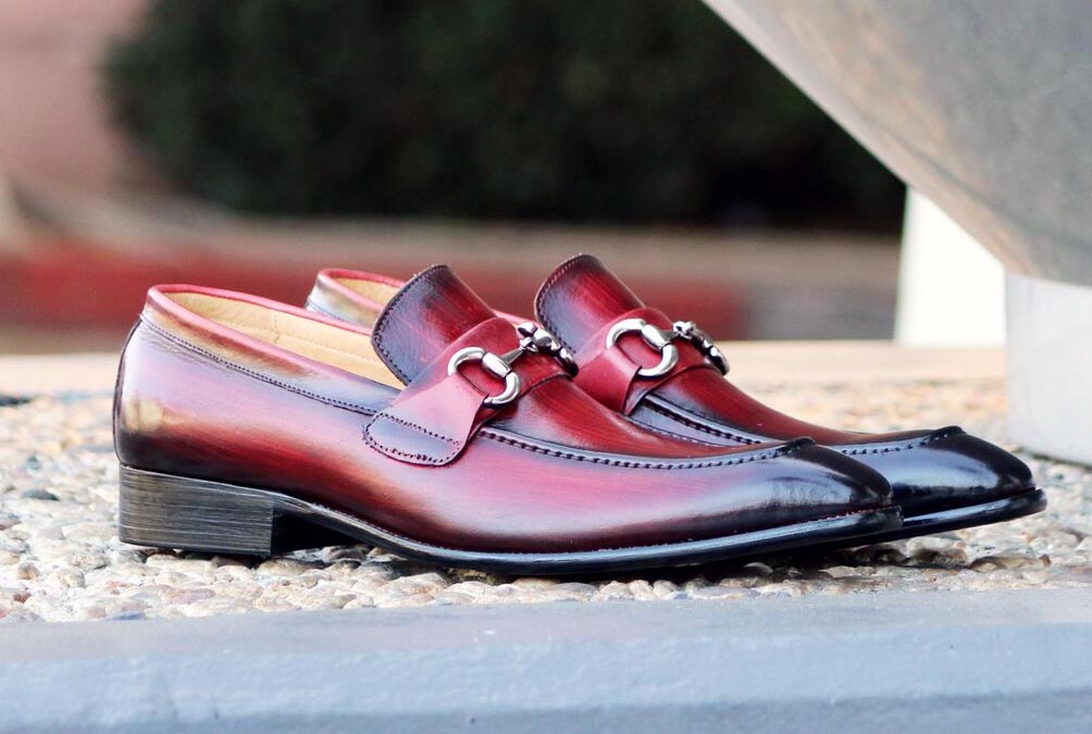 Carrucci Calfskin Loafer - Red