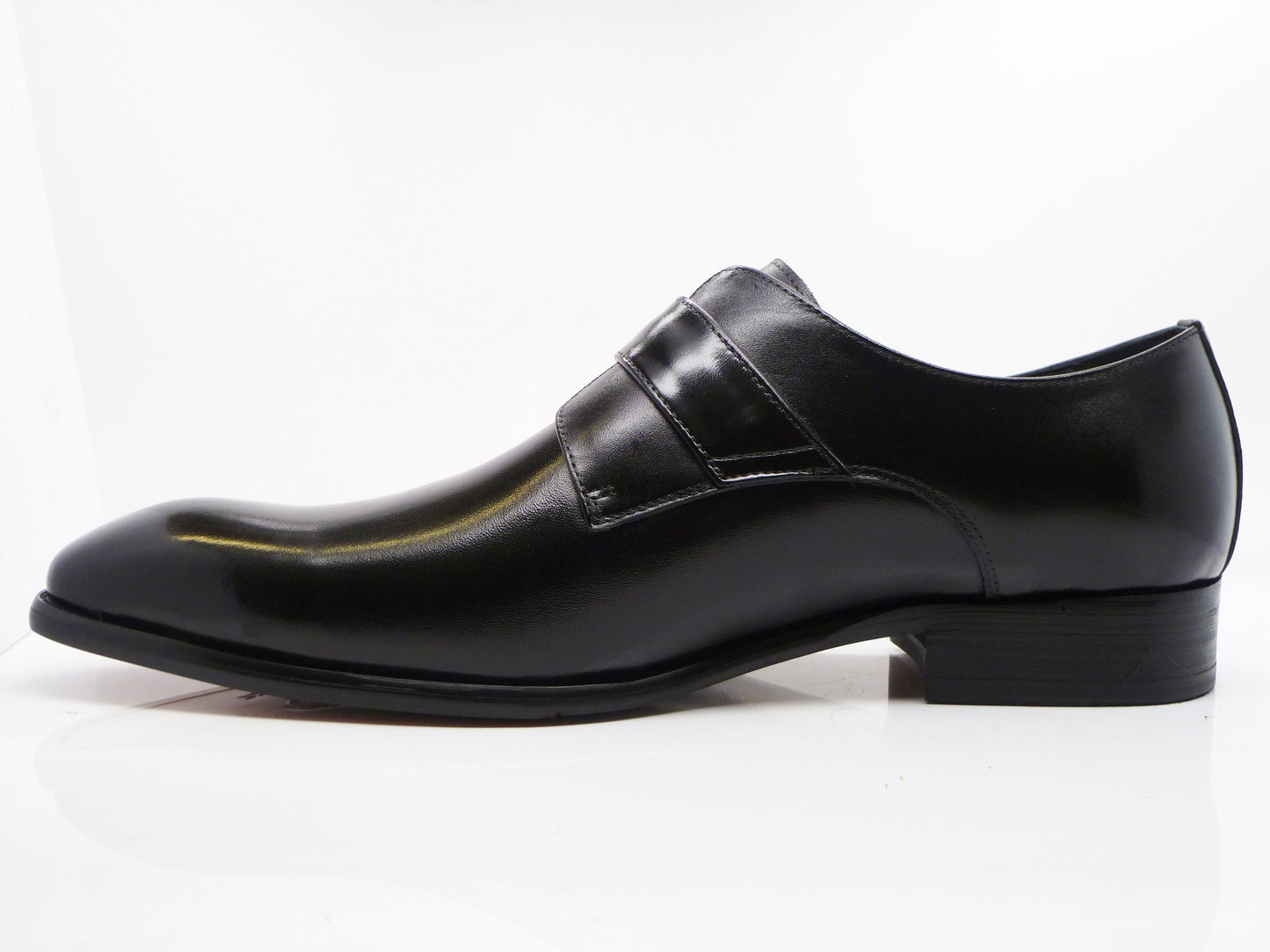 Carrucci Calfskin Monkstrap - Black