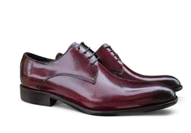 Ugo Vasare Burnished Calfskin Oxford - Burgundy