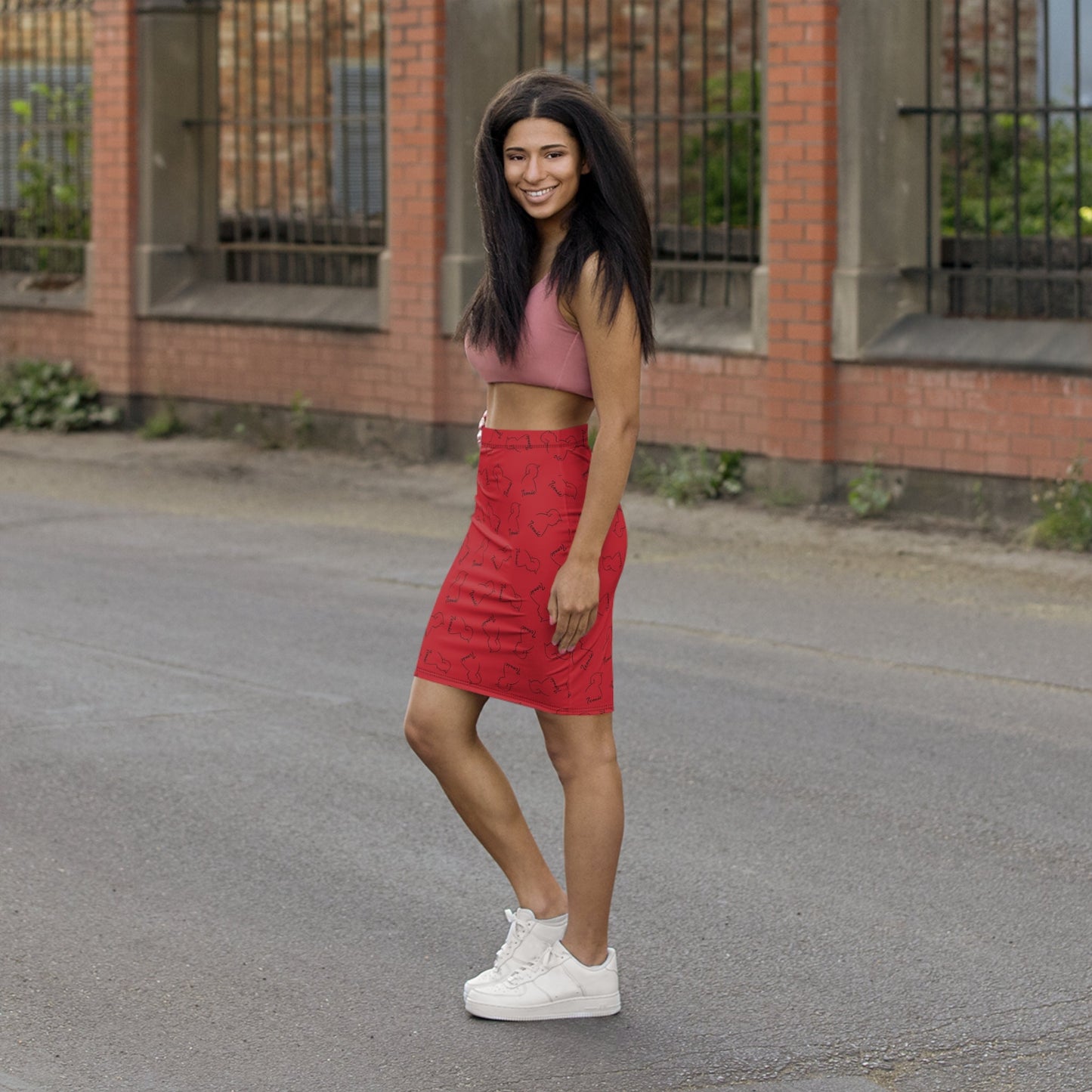 Iconic Silhouette Pencil Skirt — Political Parody Edition