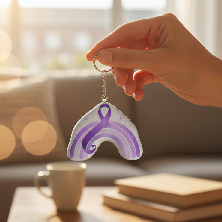 Steady Light — Epilepsy Awareness Plush Keychain