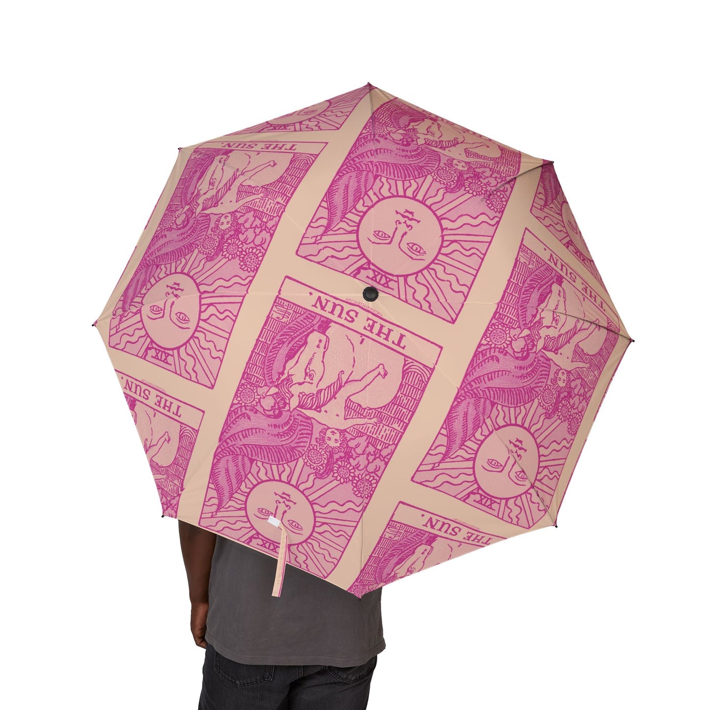 The Sun Tarot Umbrella | Witchy Pink Umbrella by The Love Witch