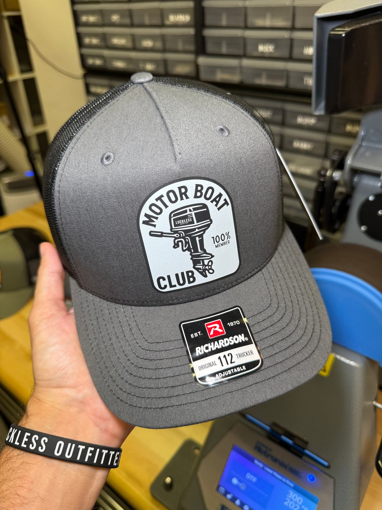 Motor Boat Club Trucker Hat by Luckless Outfitters