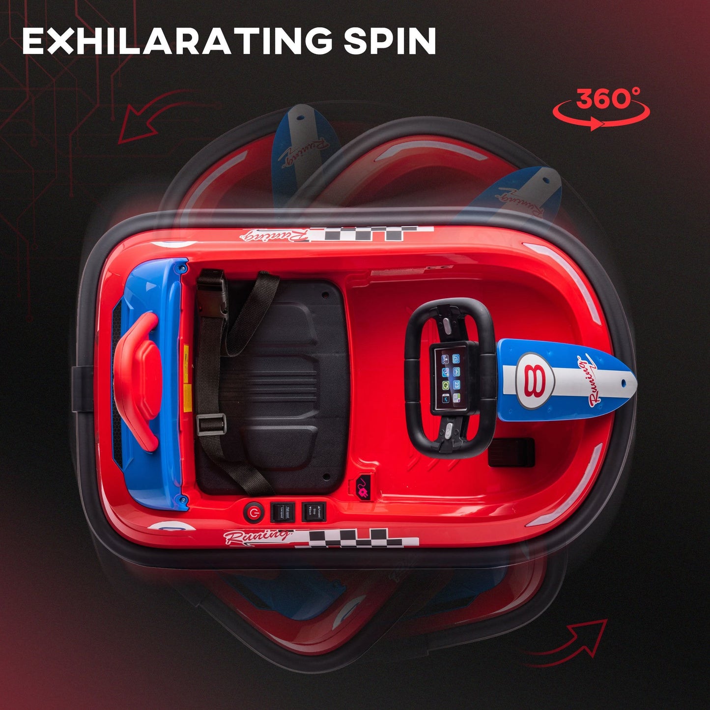 360° Rotating Electric Bumper Car for Kids - Fun Ride On Toy with 6V Battery
