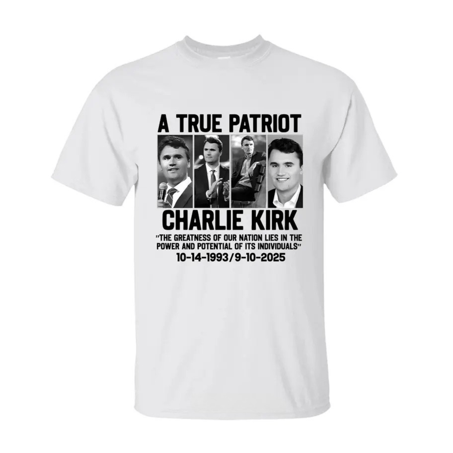 Charlie Kirk "Greatness of Our Nation" Patriotic T-shirt