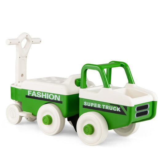 4-in-1 Ride On Push Car with Music and Storage