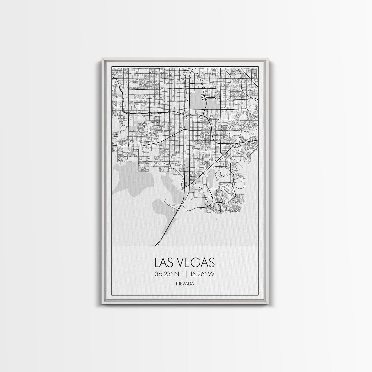 Las Vegas Street Map, Nevada Map, City Map Art, Modern Wall Art, Wall Art, Canvas Print, Travel Wall Décor, Dorm Wall Print, Couples Gift
