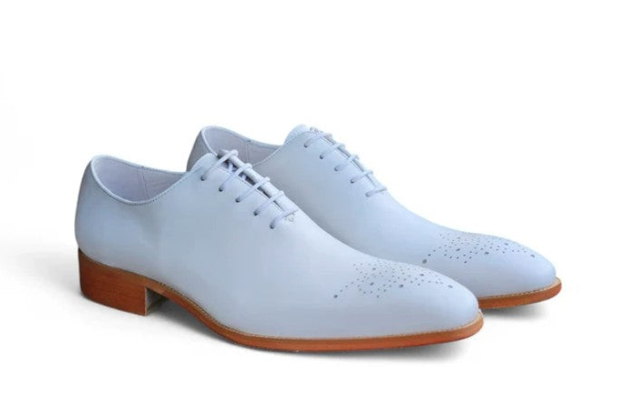 Carrucci Calfskin Oxford - White