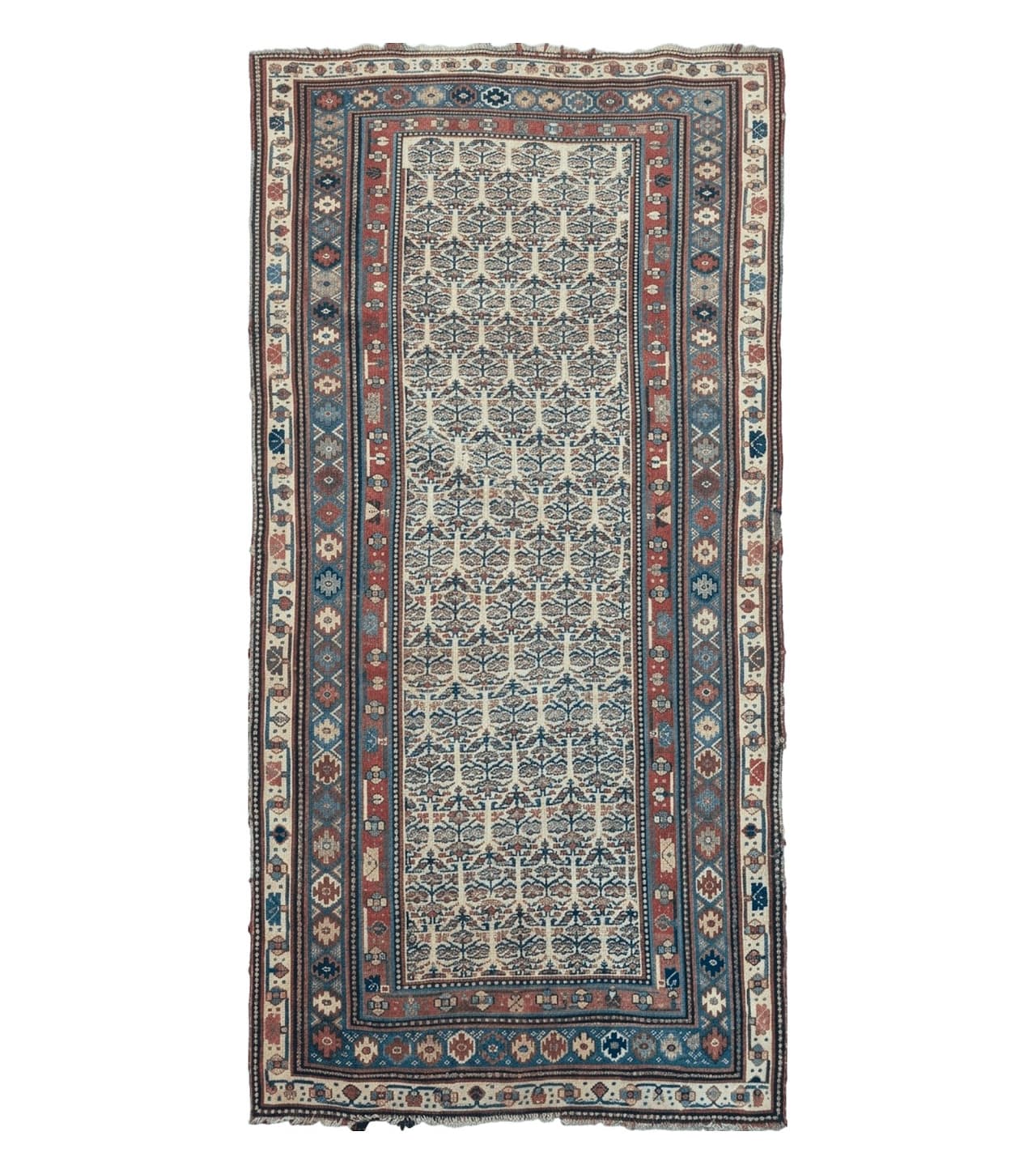 5' X 9' Antique Handmade Caucasian Kuba Wool Rug Veg Dye Runner Nice