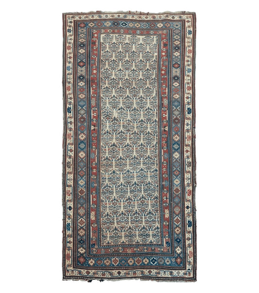 5' X 9' Antique Handmade Caucasian Kuba Wool Rug Veg Dye Runner Nice