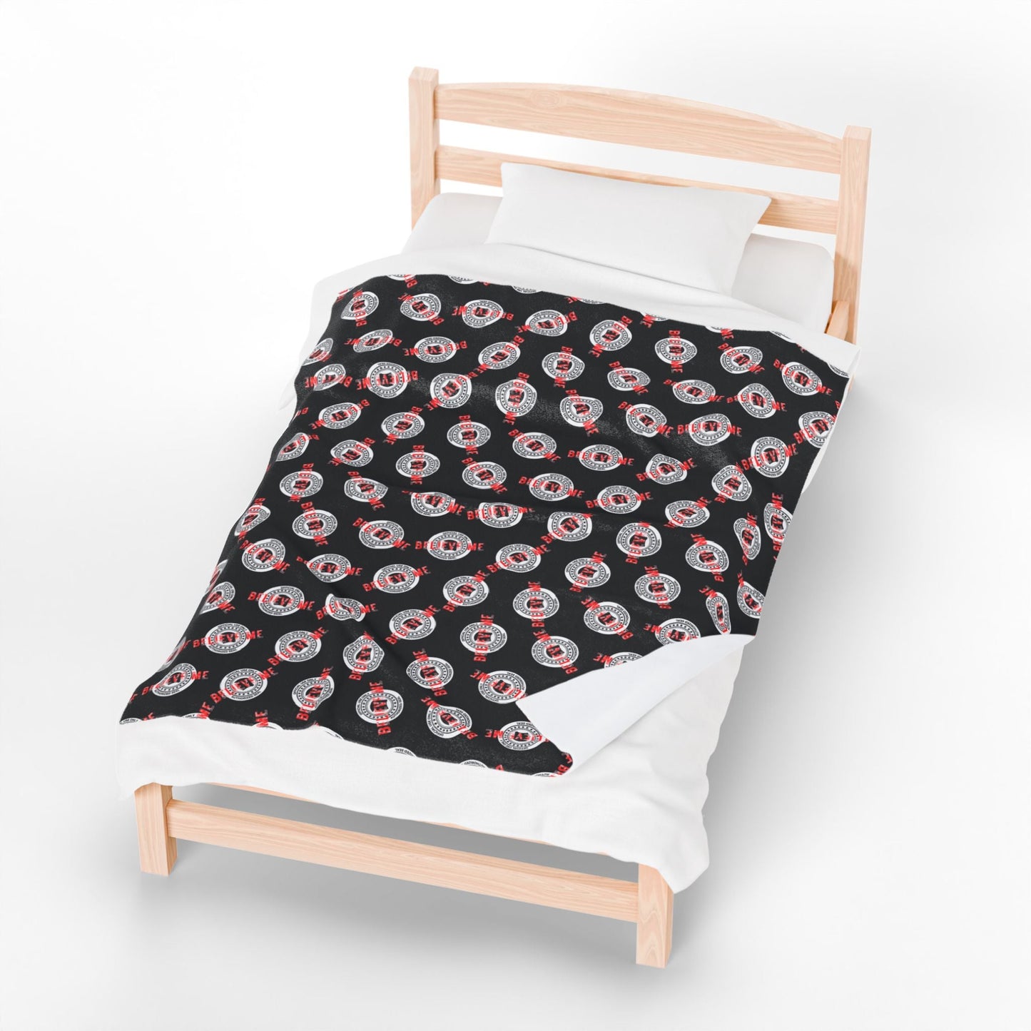 “Believe Me” Official Seal Velveteen Blanket – Political Parody Throw