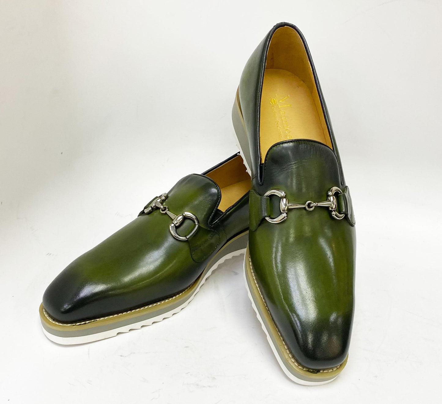 Maurice Horsebit Calfskin Loafer - Olive