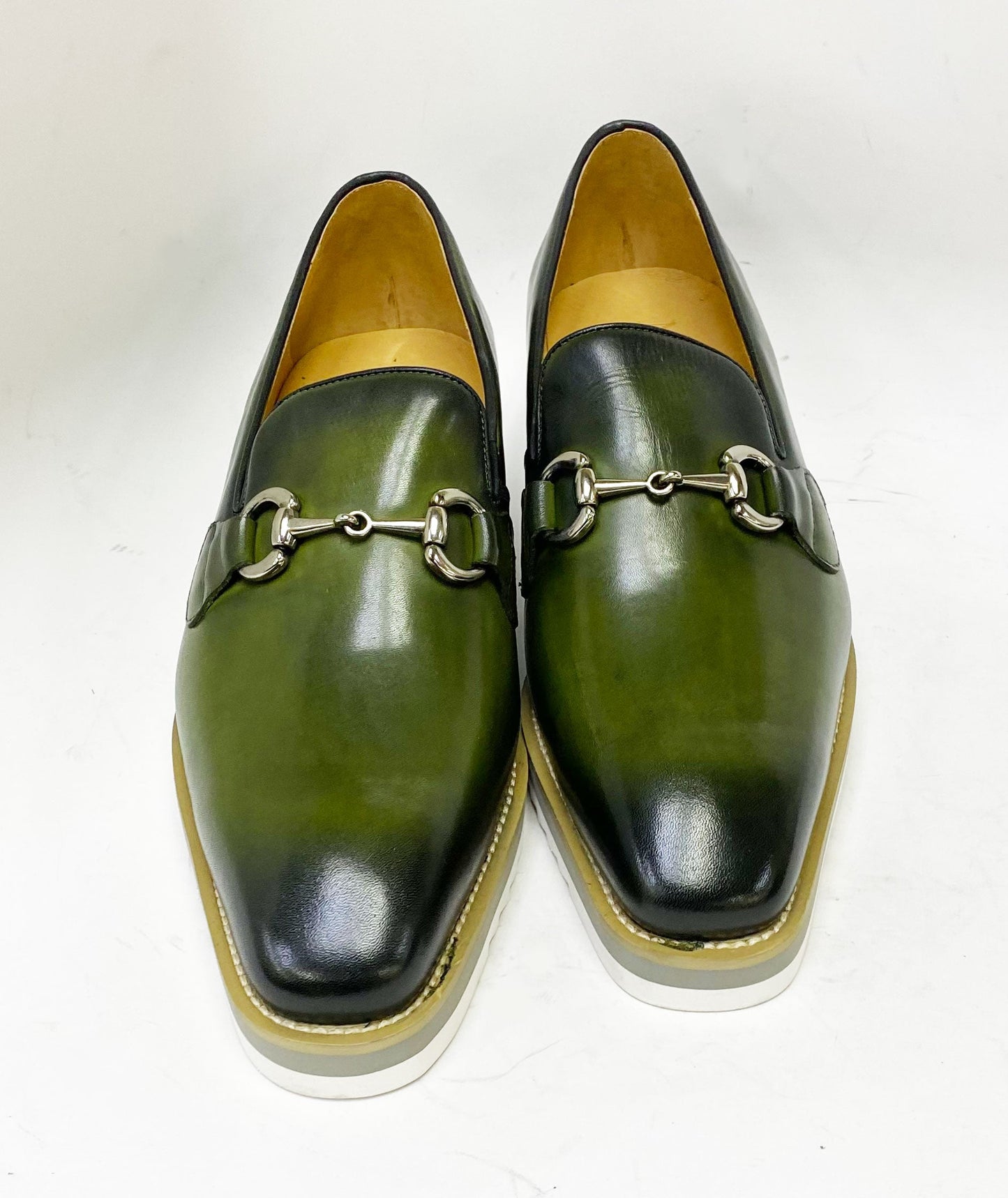 Maurice Horsebit Calfskin Loafer - Olive