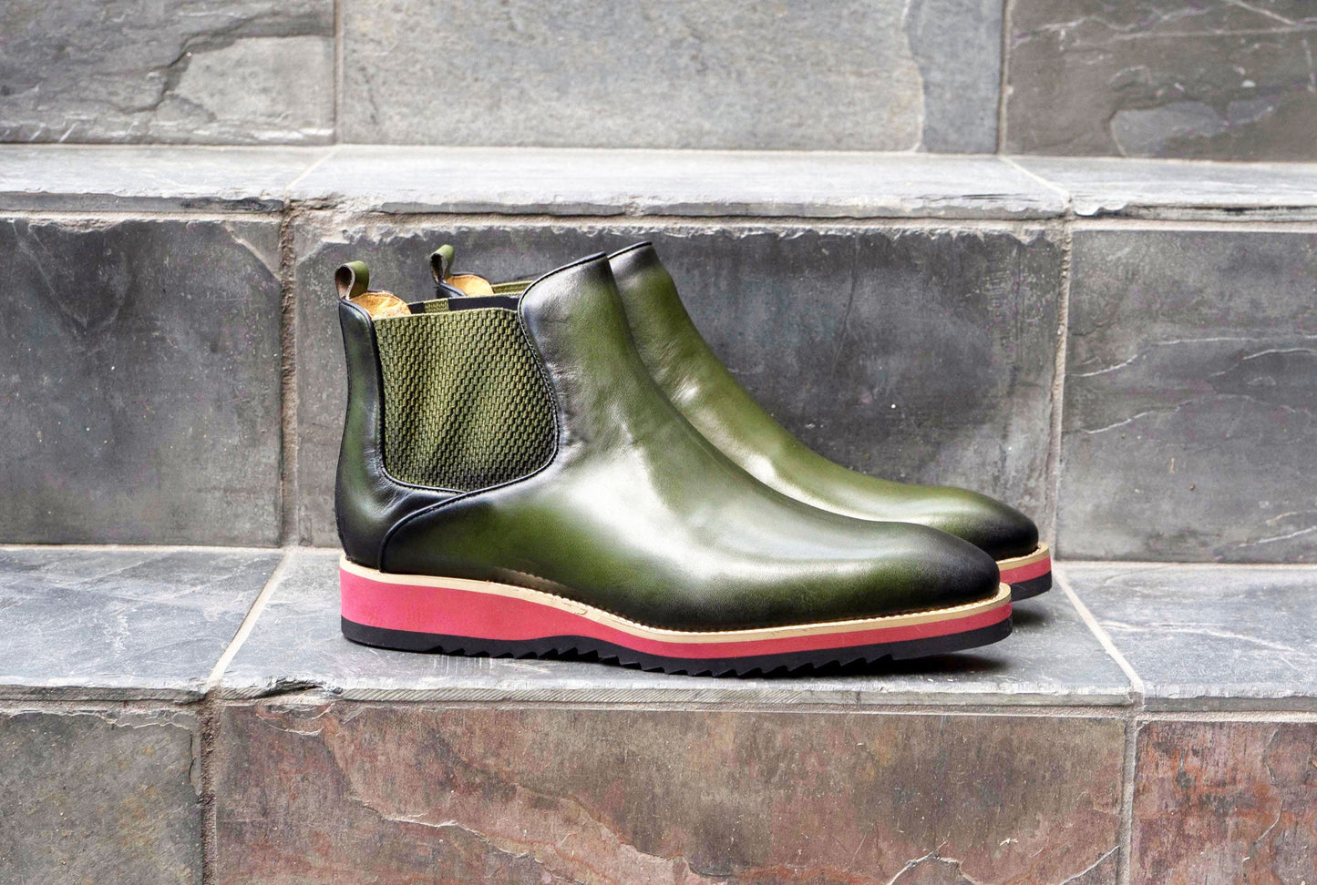Carrucci Calfskin Boot - Olive