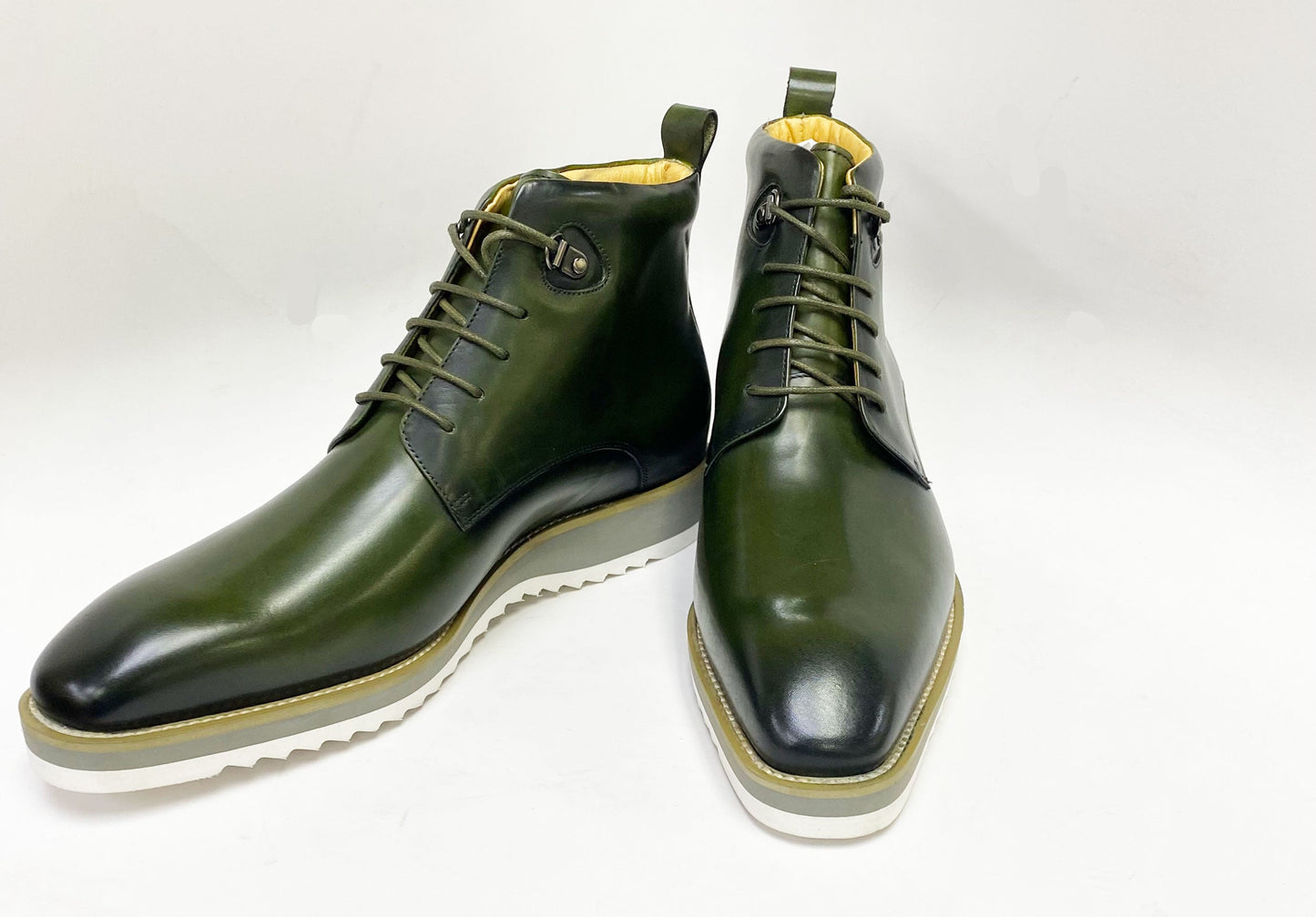 Maurice Burnished Calfskin Boot - Hunter Green